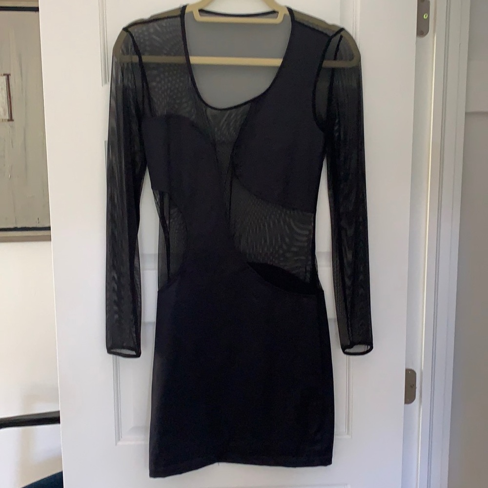 Vintage Mesh Dress with Cut Outs